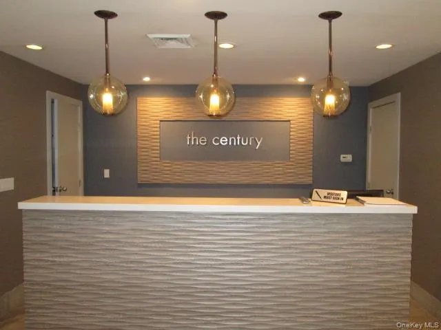 a view of a room with a chandelier