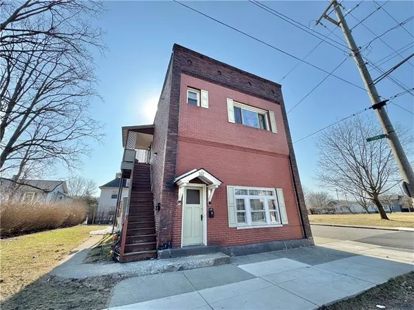 a front view of a house