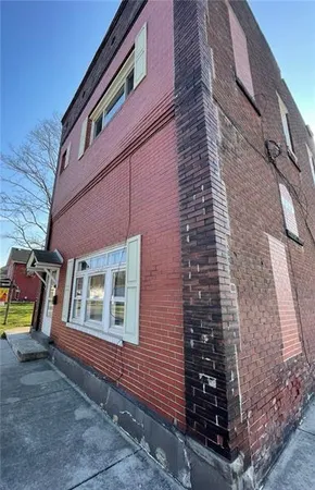 a front view of a building