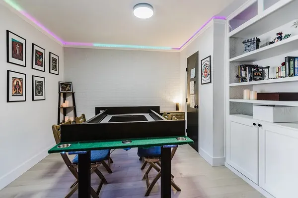 a room with furniture and window