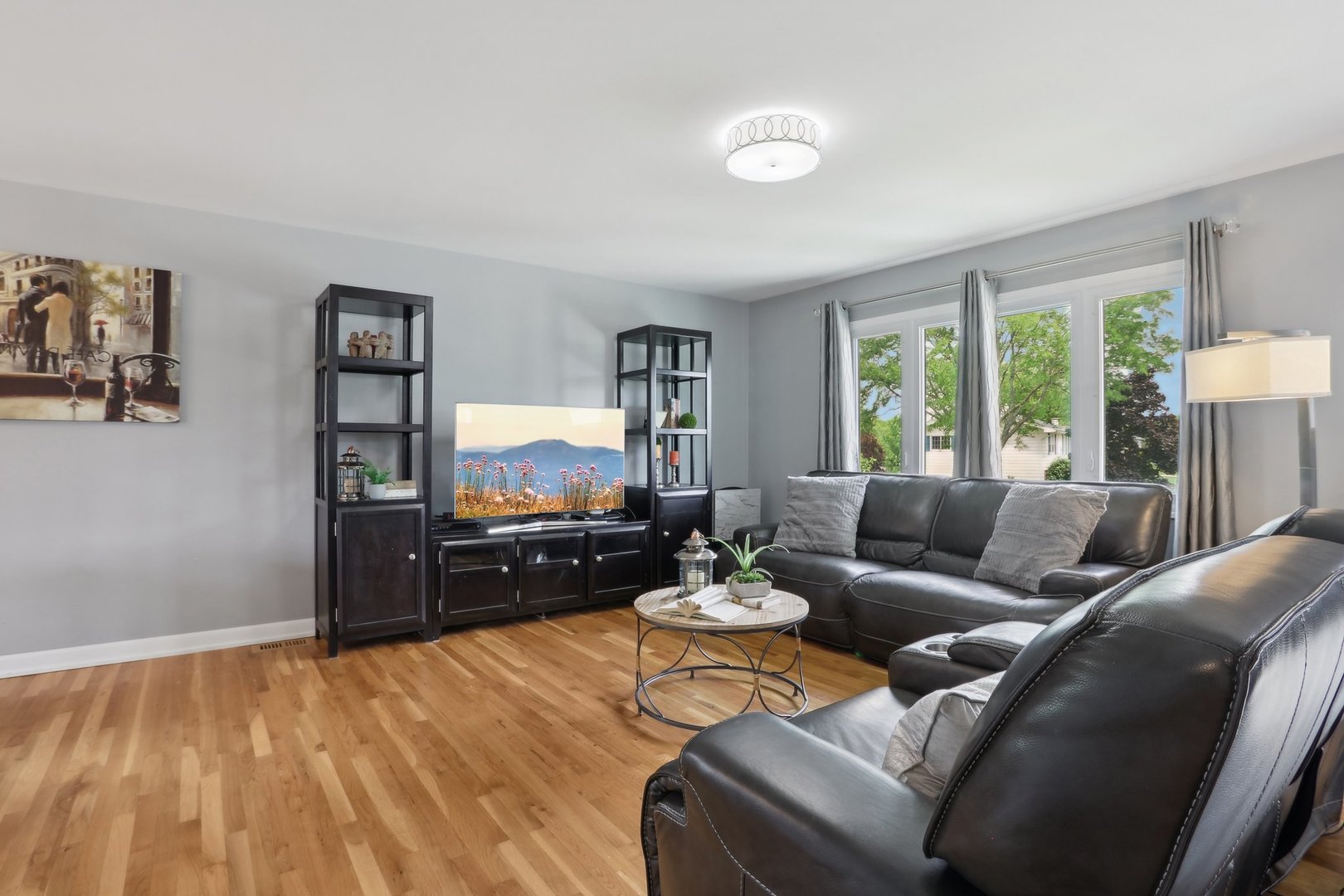 785 Cambridge Lane Hoffman Estates, IL 60169 - Photo 7 of 48 a living room with furniture and a flat screen tv
