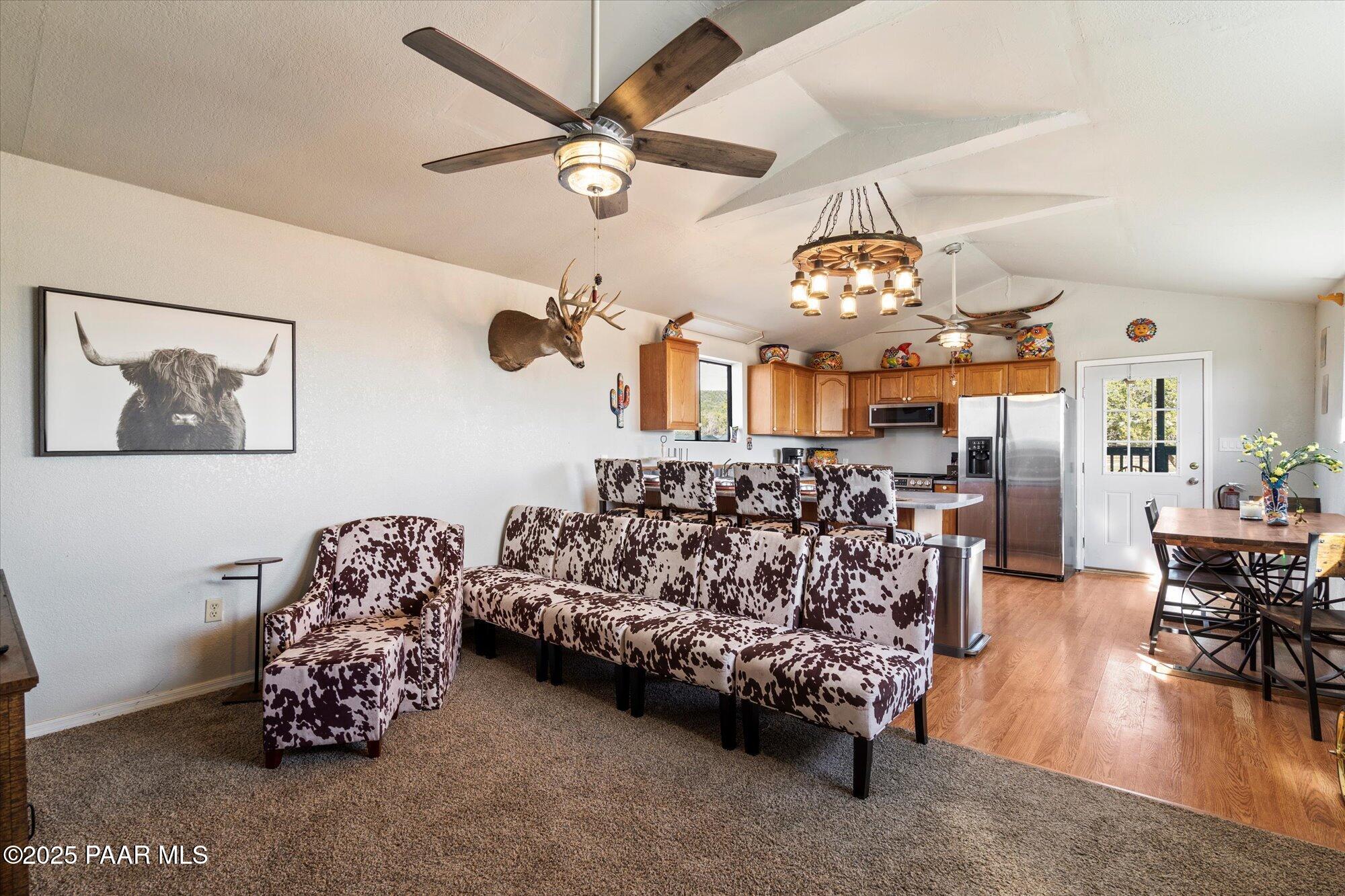 33425 Cowboy Clint Road Seligman, AZ 86337 - Photo 43 of 79 Bunk House living rm kitchen