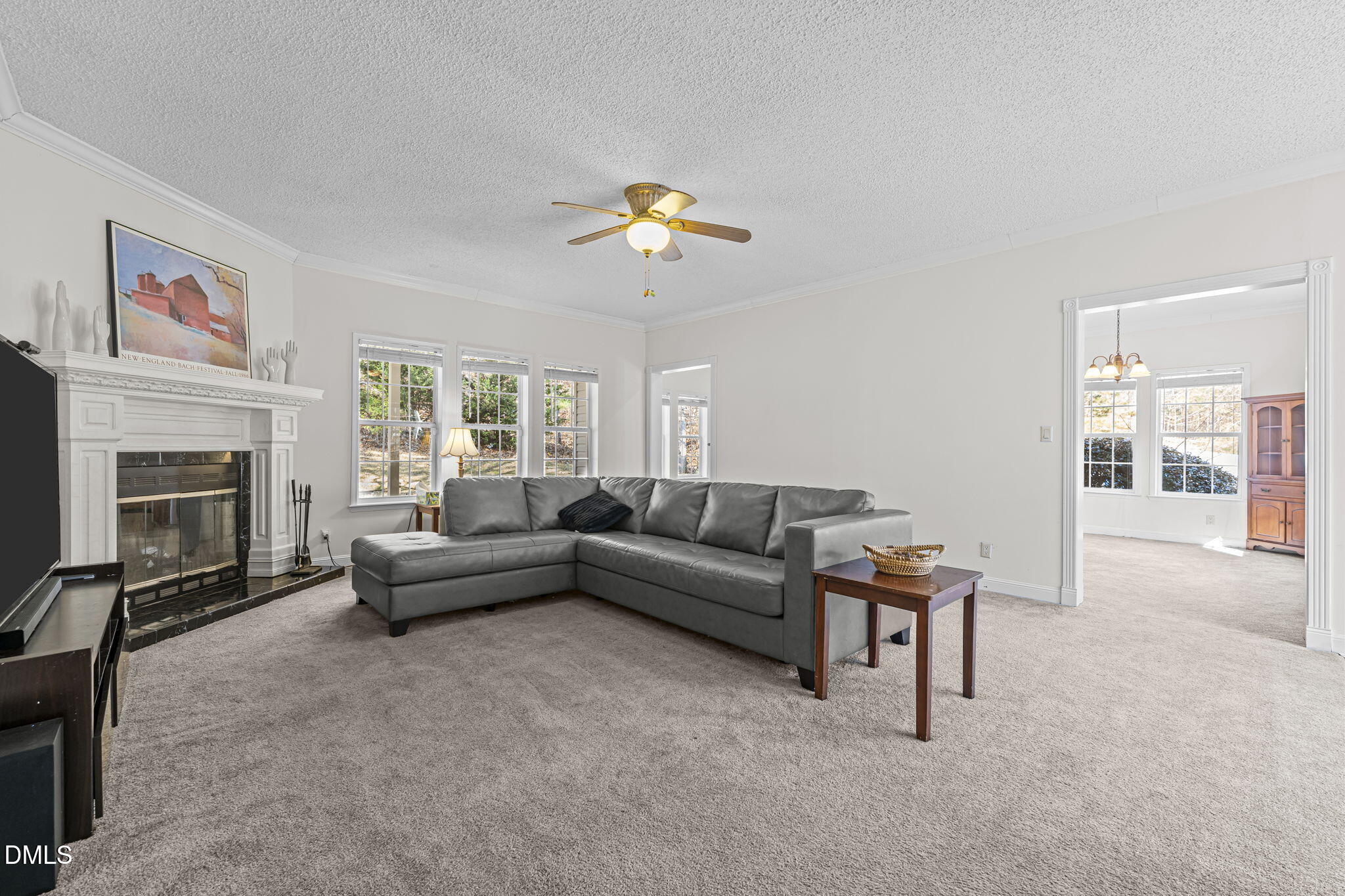 4501 Foreys Court Graham, NC 27253 - Photo 11 of 47 a living room with furniture and a fireplace