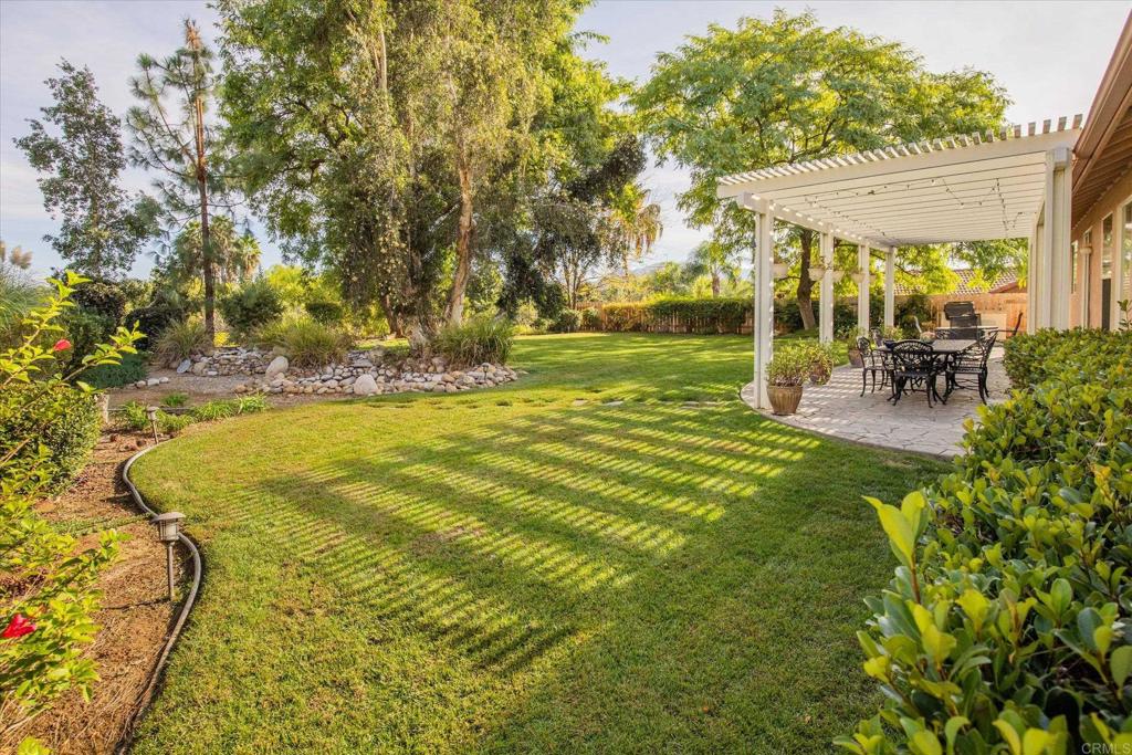 16350 Open View Road Ramona, CA 92065 - Photo 26 of 45 a view of a swimming pool with lawn chairs under an umbrella