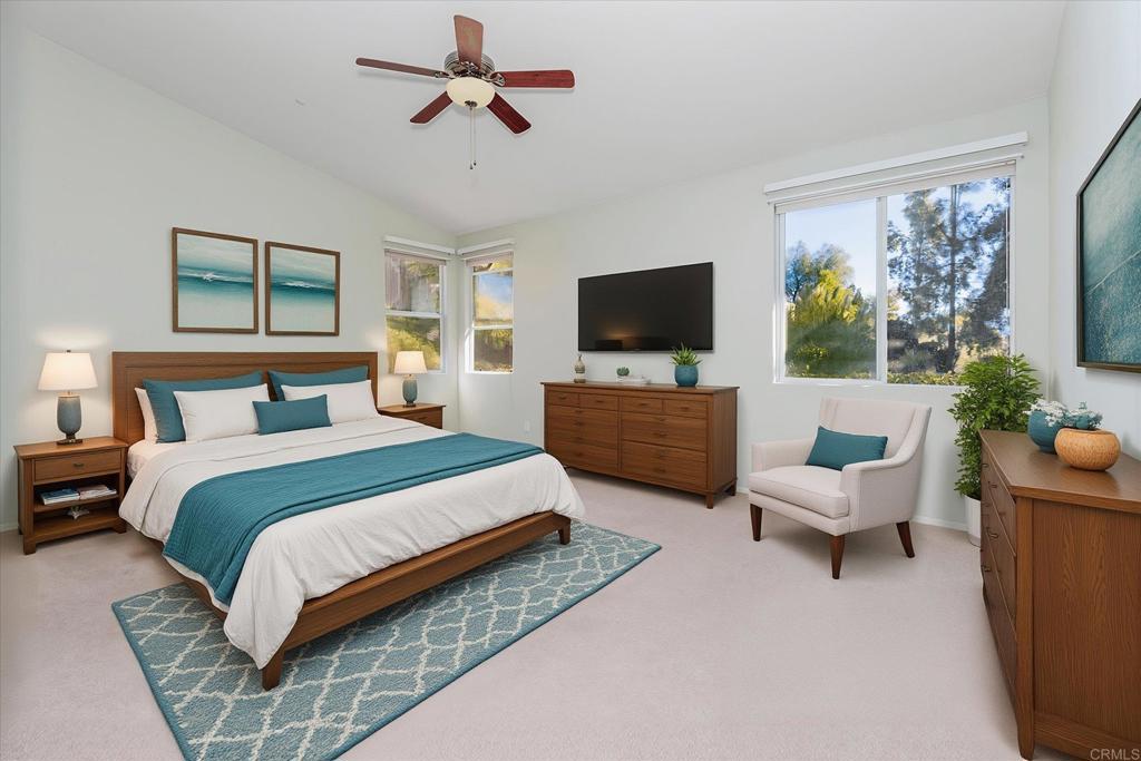 16350 Open View Road Ramona, CA 92065 - Photo 7 of 45 a bedroom with furniture and a flat screen tv