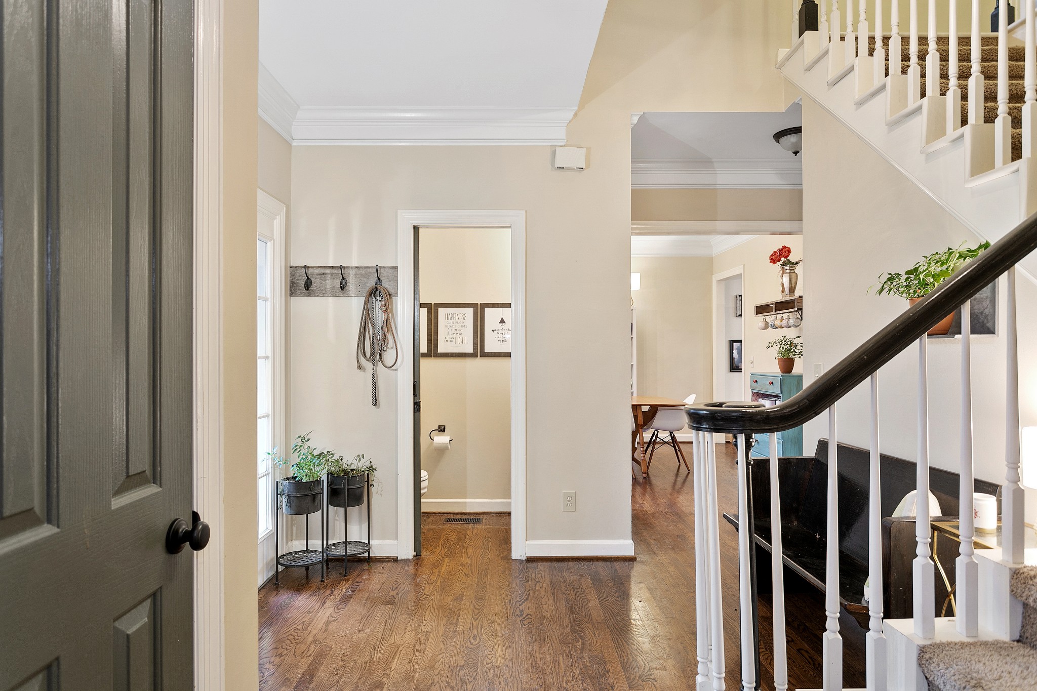 908 High Point Ridge Road Franklin, TN 37069 - Photo 6 of 69 a view of entryway with wooden floor and stairs
