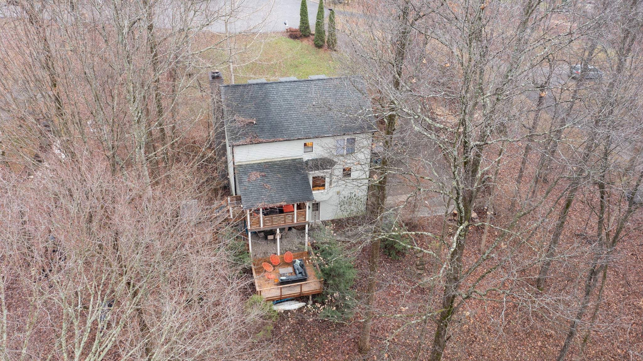 908 High Point Ridge Road Franklin, TN 37069 - Photo 67 of 69 a bench sitting in the middle of a forest