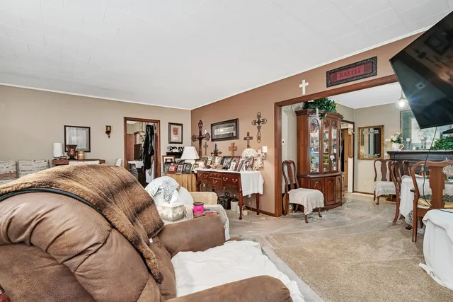 a bed room with a bed and a couch