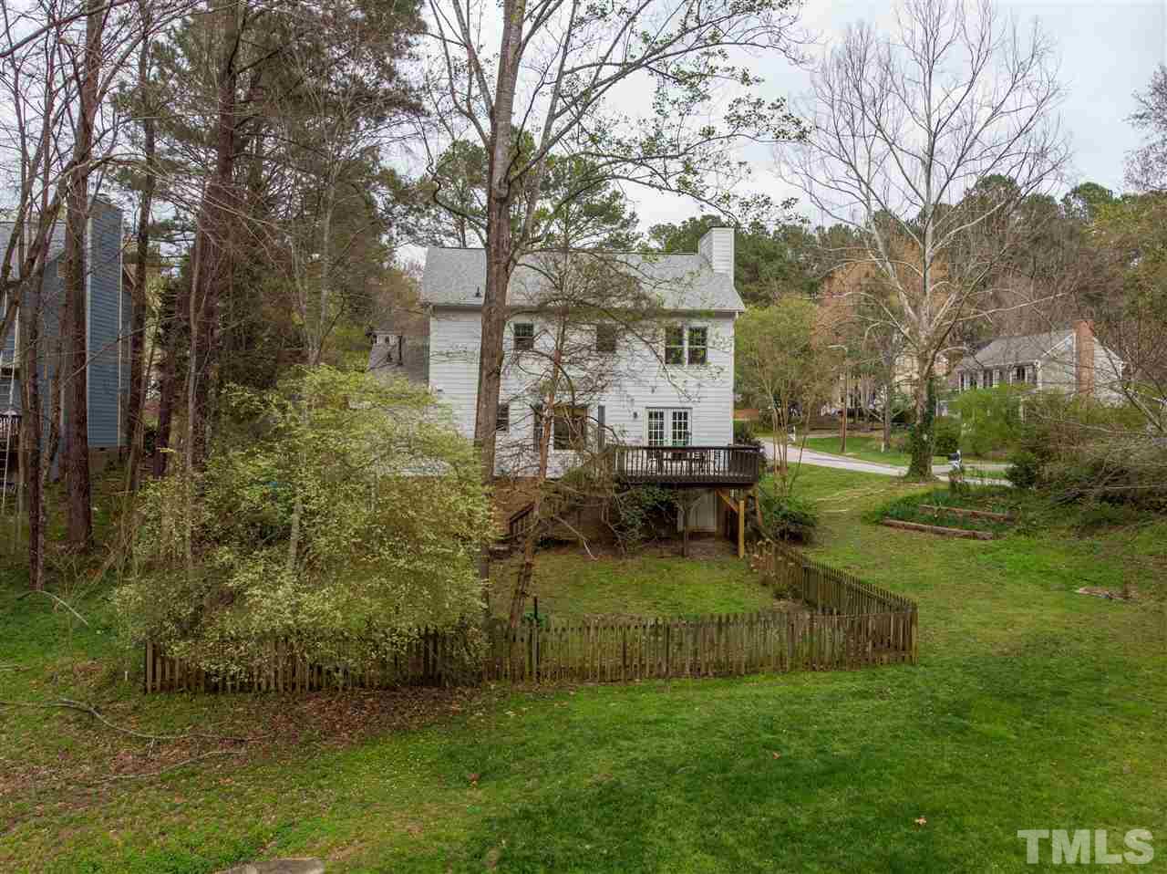 1 Swallows Ridge Court Durham, NC 27713 - Photo 25 of 26 a view of yard with green space and fountain
