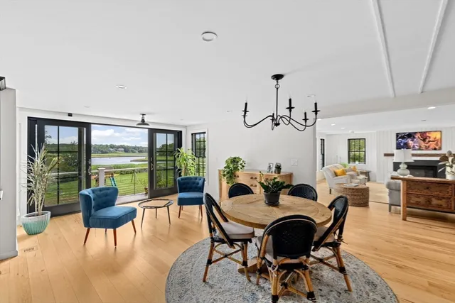 a view of a lake with a ocean view