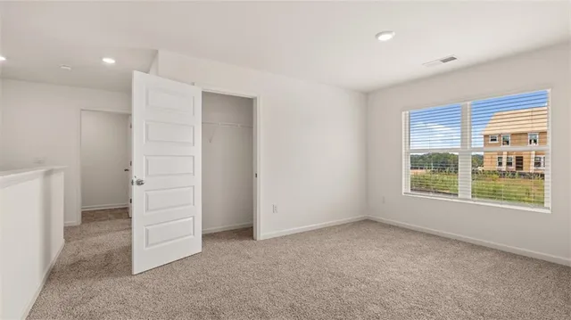 an empty room with a window