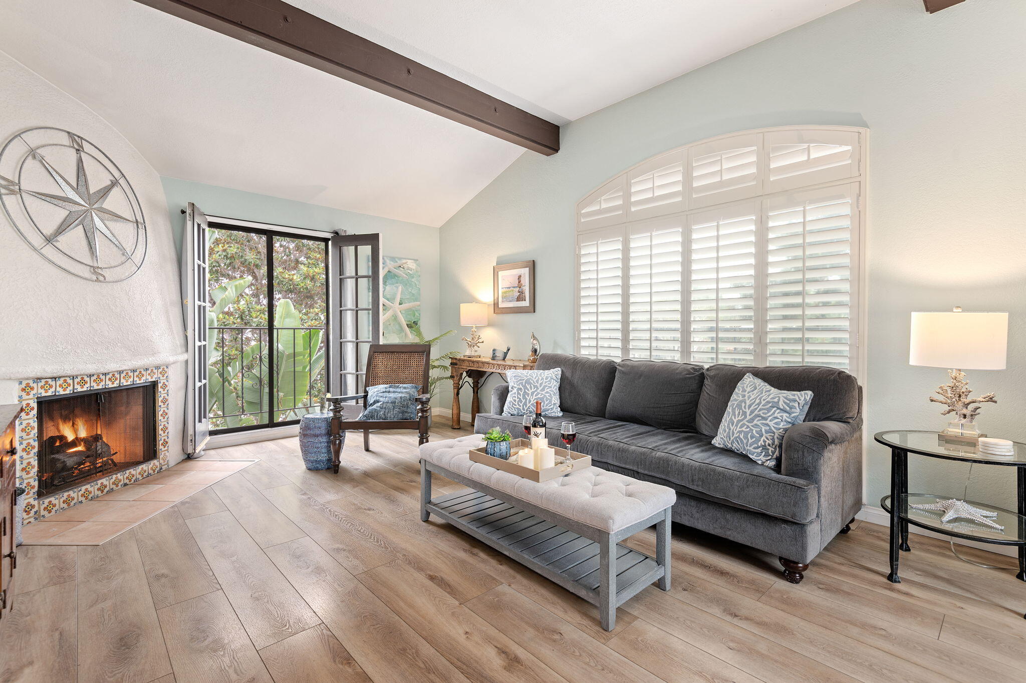 Undisclosed Address Santa Barbara, CA 93101 - Photo 5 of 23 a living room with furniture and a fireplace