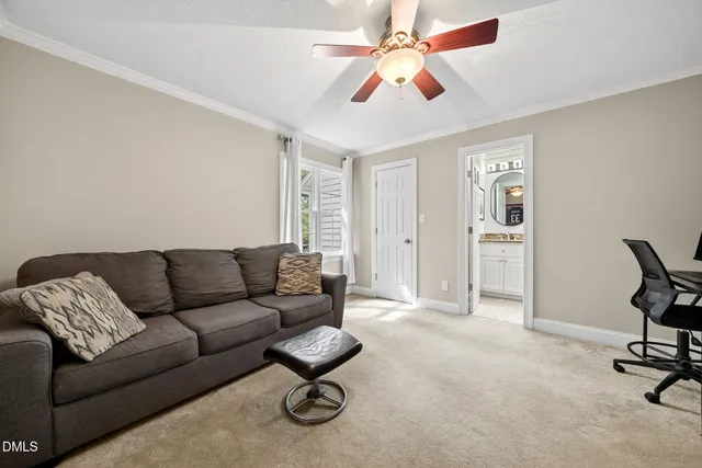 a view of a city with lush green forest