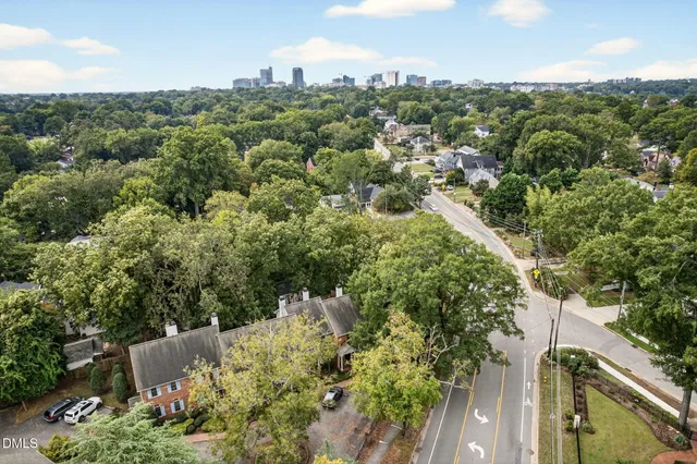an aerial view of a city with lots of residential buildings