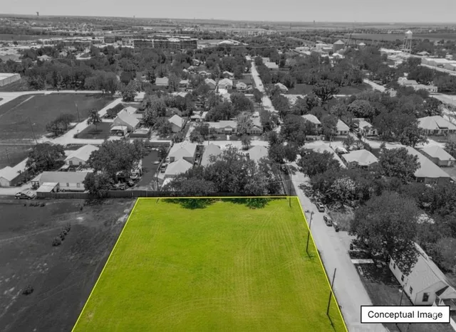 an aerial view of swimming pool