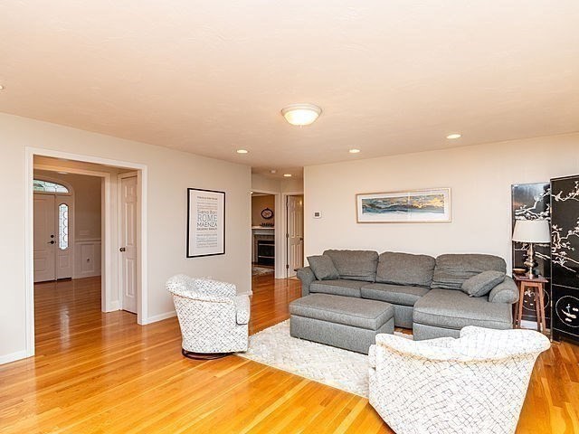 120 Hanson Road Newton, MA 02459 - Photo 27 of 33 a living room with furniture and wooden floor