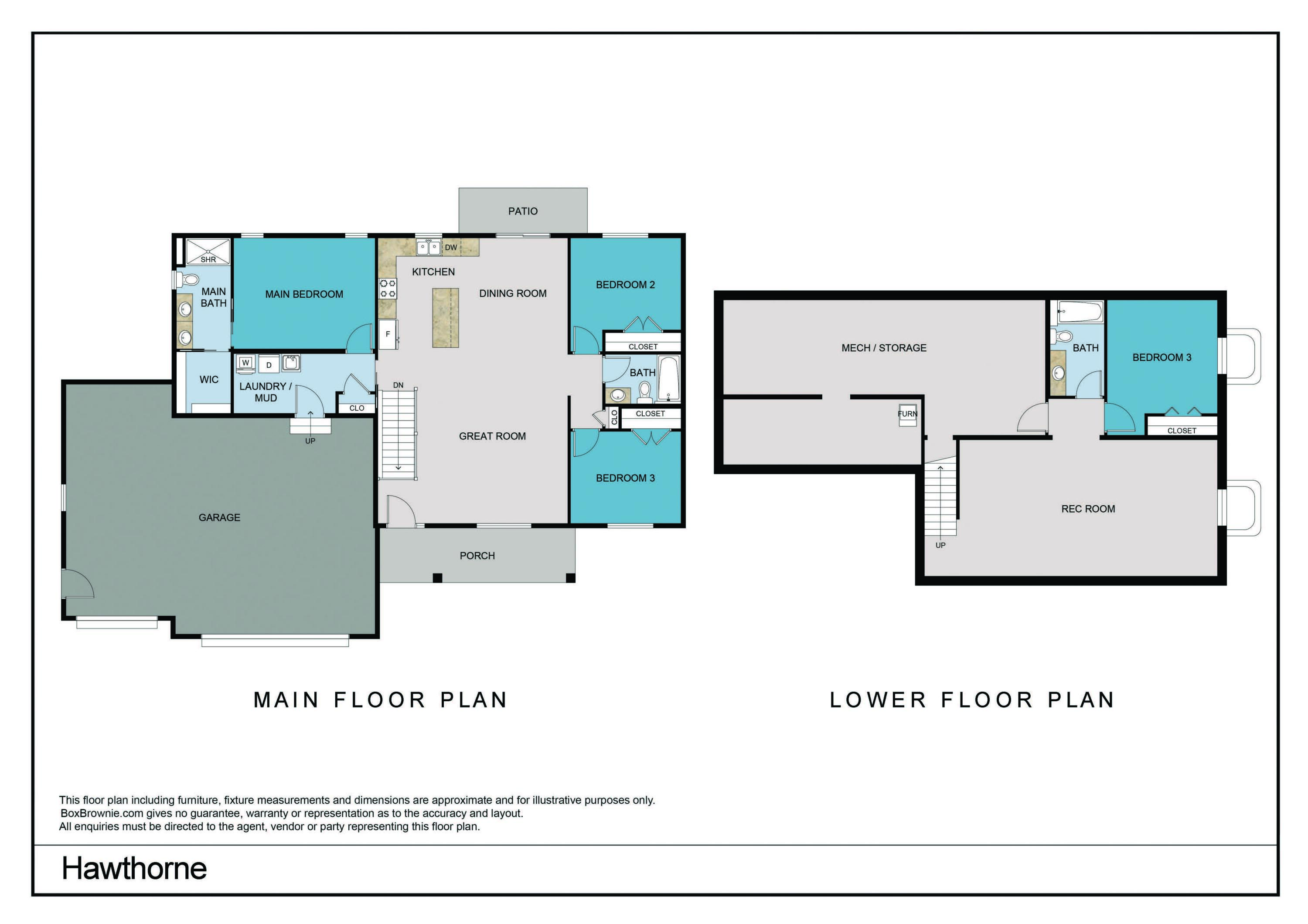 826 Clark Lane Holmen, WI 54636 - Photo 16 of 16 Hawthorne Floor Plan Rendering