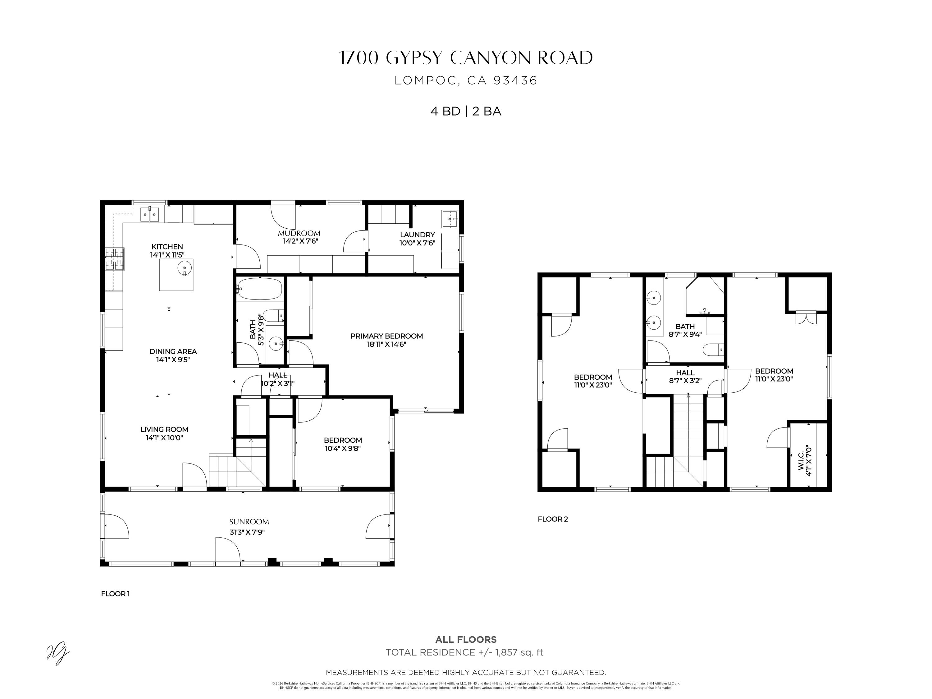 1700 Gypsy Canyon Road Lompoc, CA 93436 - Photo 43 of 43 Floor Plan 1700 Gypsy Canyon