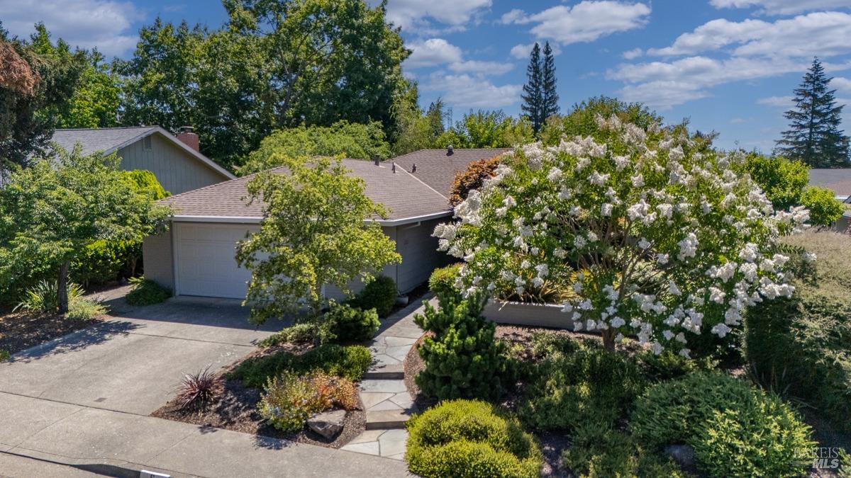 6 Pin Oak Place Santa Rosa, CA 95409 - Photo 1 of 1 an aerial view of house with yard