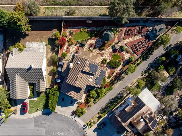 a city view with tall buildings
