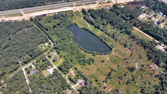a view of a yard with an outdoor space