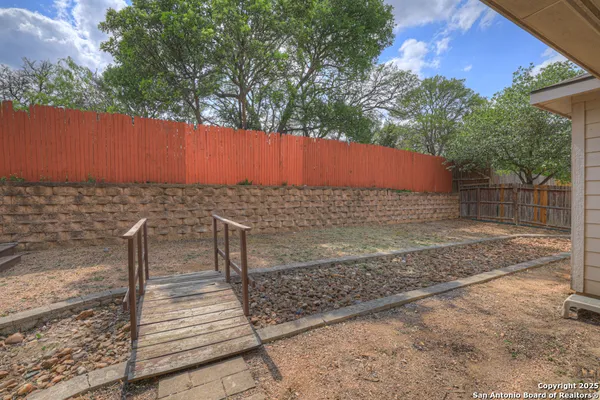 a backyard of a house