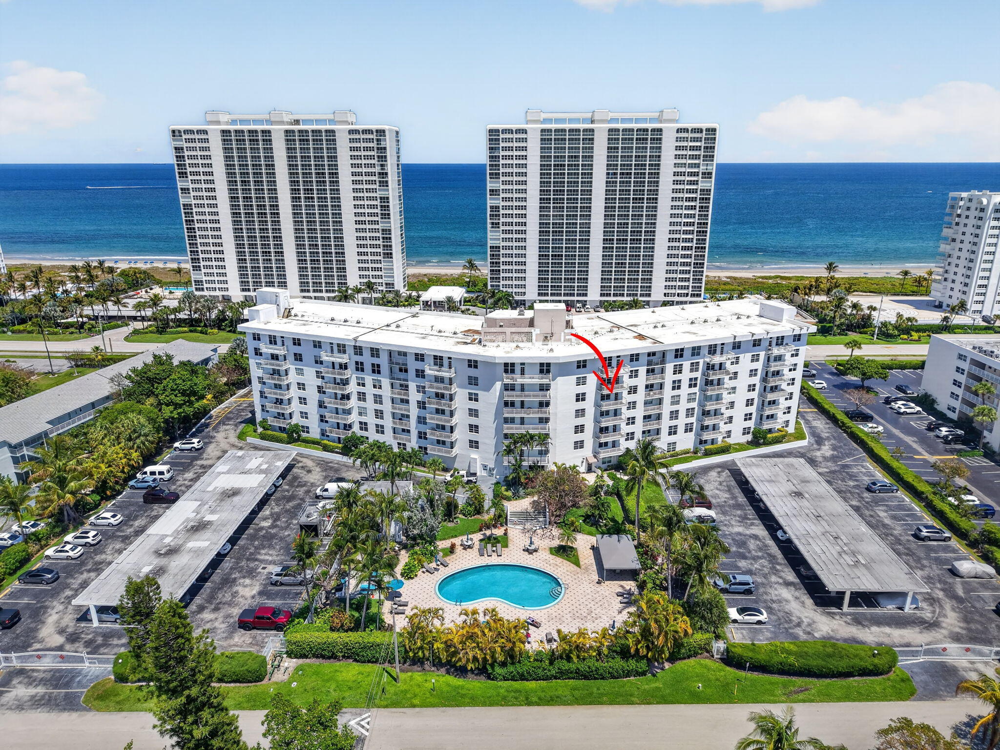 2851 South Ocean Boulevard, Unit 5M Boca Raton, FL 33432 - Photo 28 of 46 Aerial View