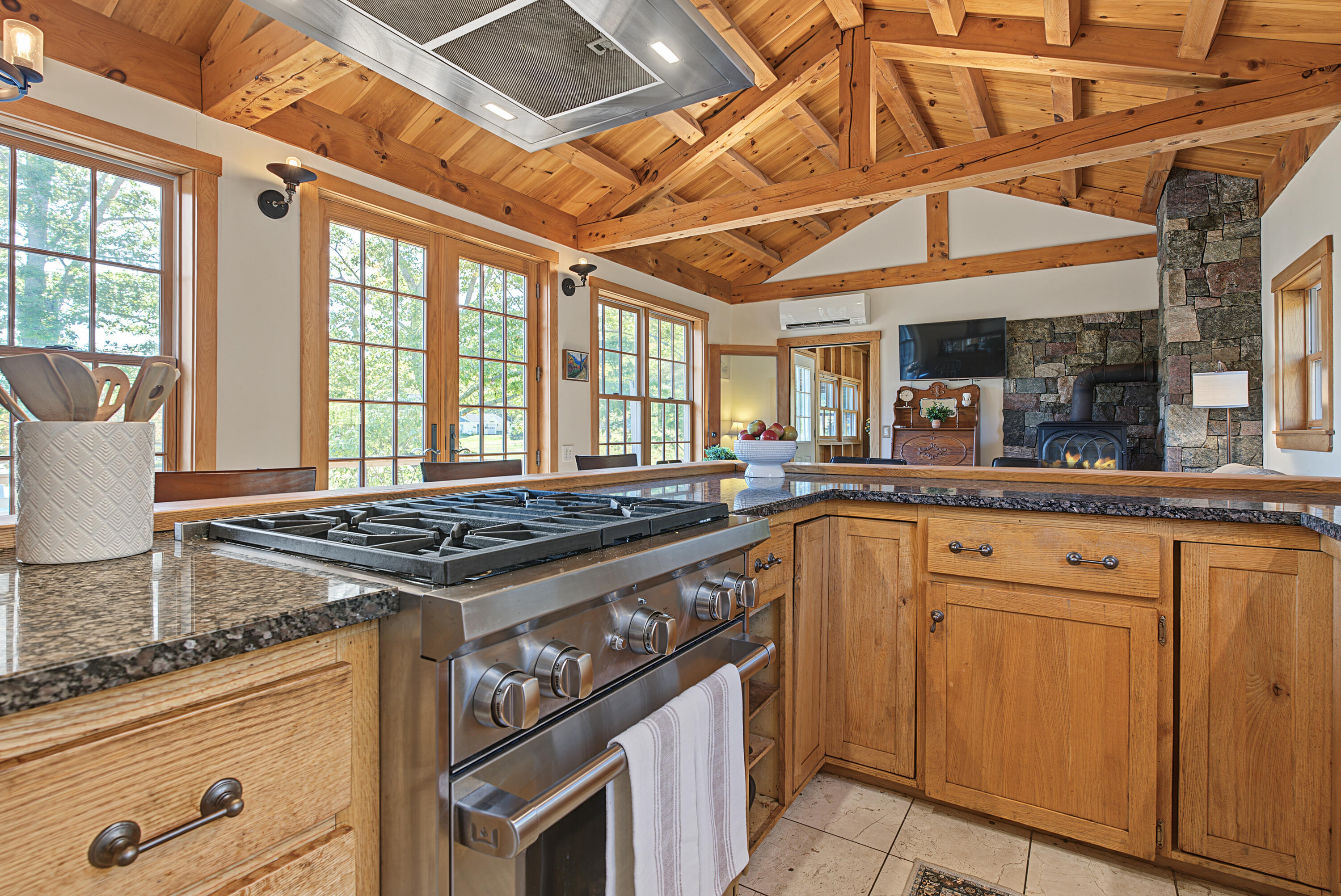 1581 Main Road Westport Island, ME 04578 - Photo 4 of 86 Custom built oak cabinets