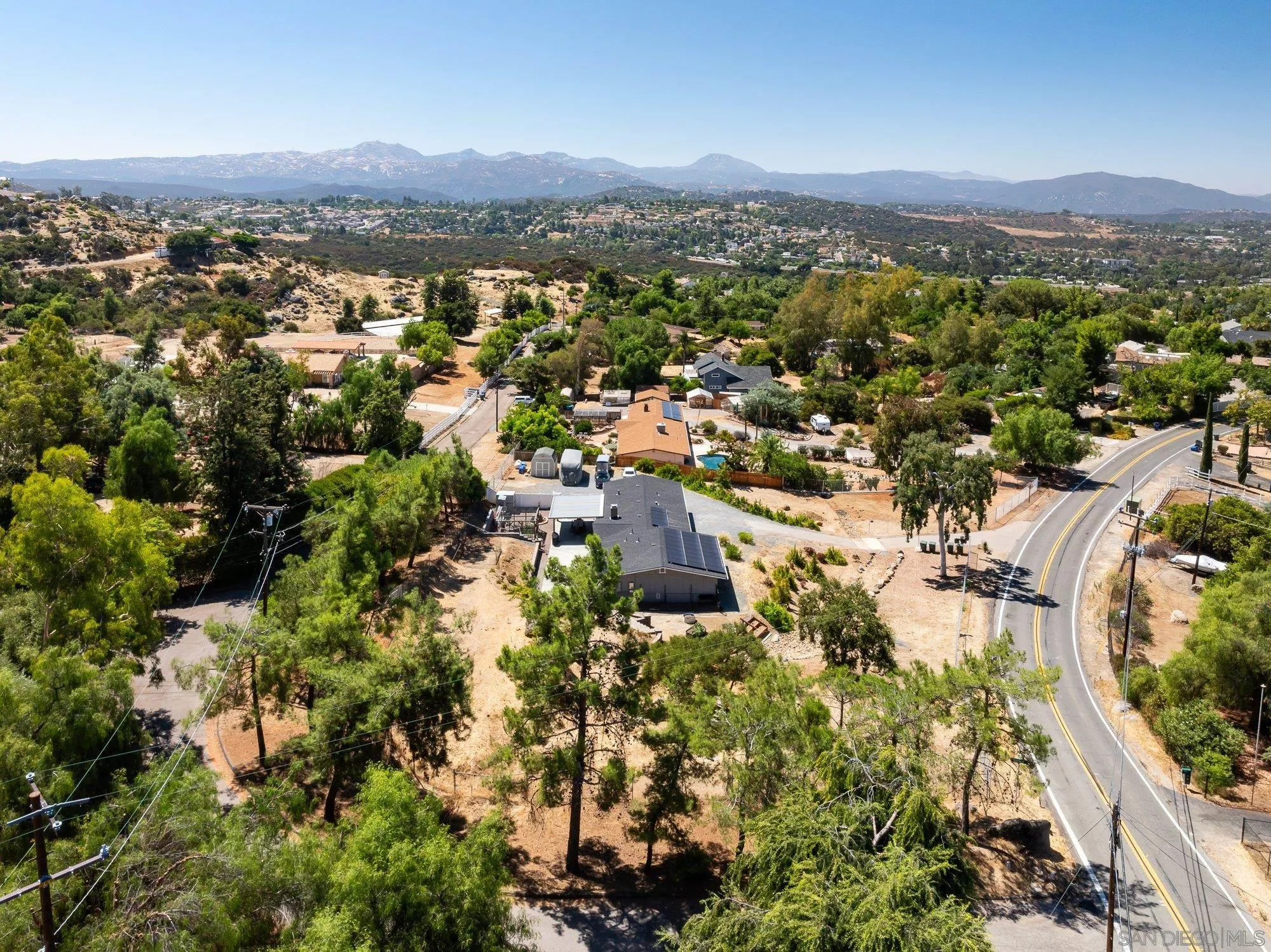 2855 North Victoria Drive Alpine, CA 91901 - Photo 41 of 42 an aerial view of residential house with outdoor space and trees all around
