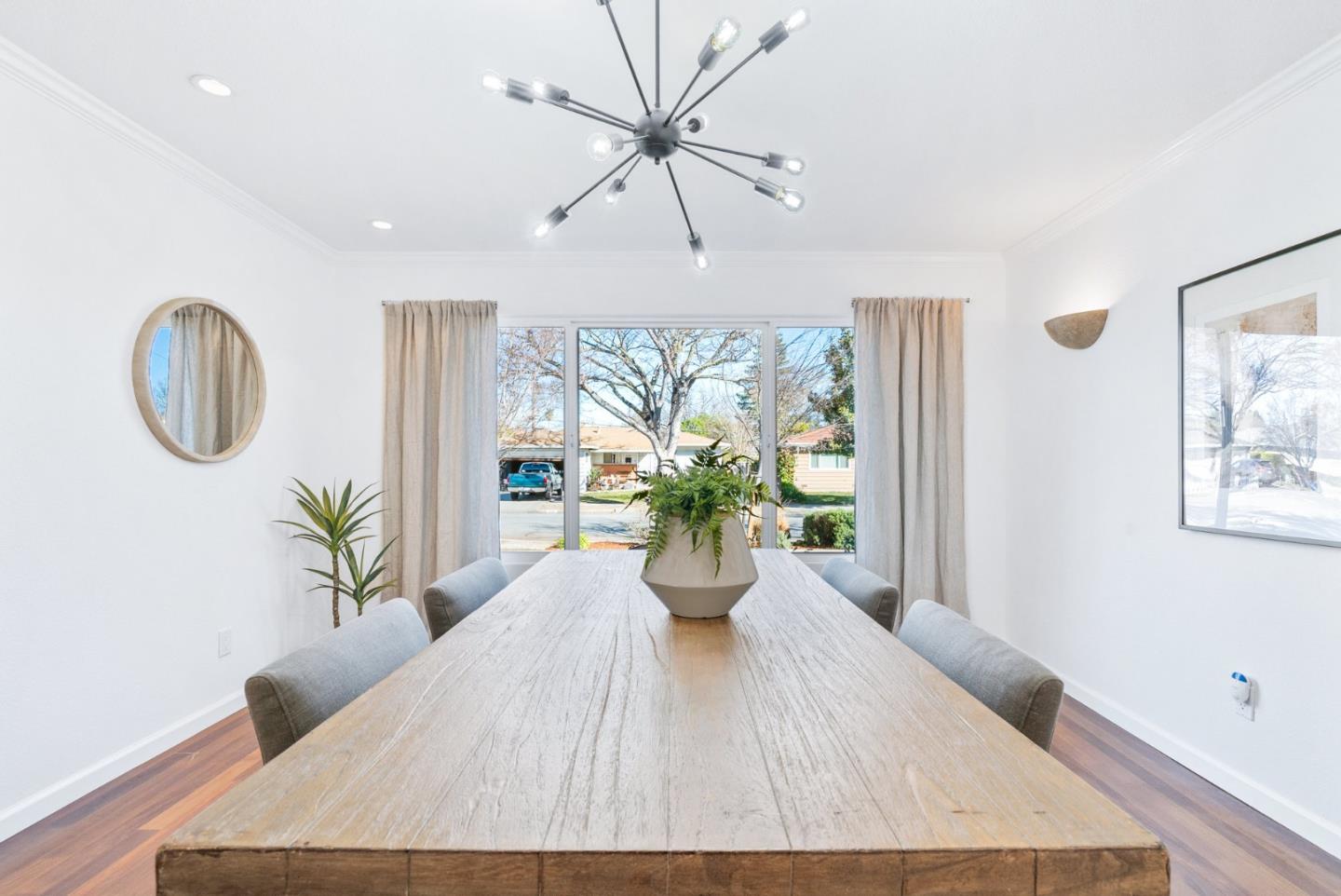 2167 Violet Way Campbell, CA 95008 - Photo 15 of 42 a view of a work space with a large window and wooden floor