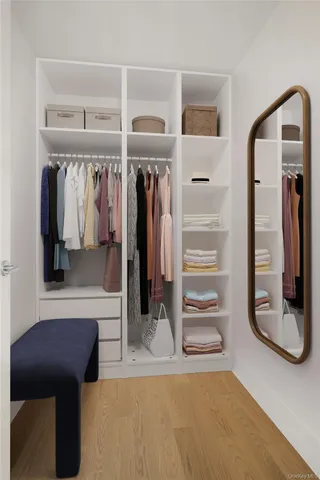 a view of a walk in closet