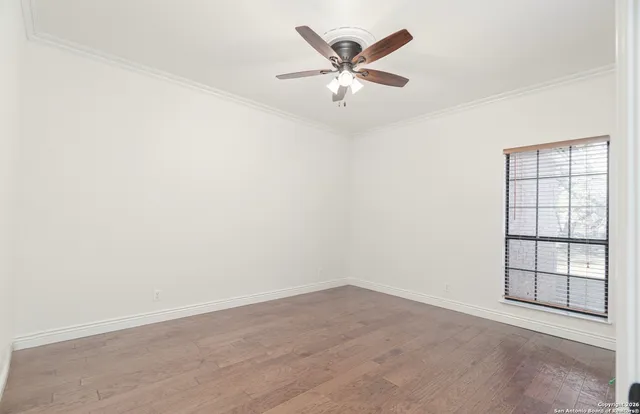 an empty room with a window