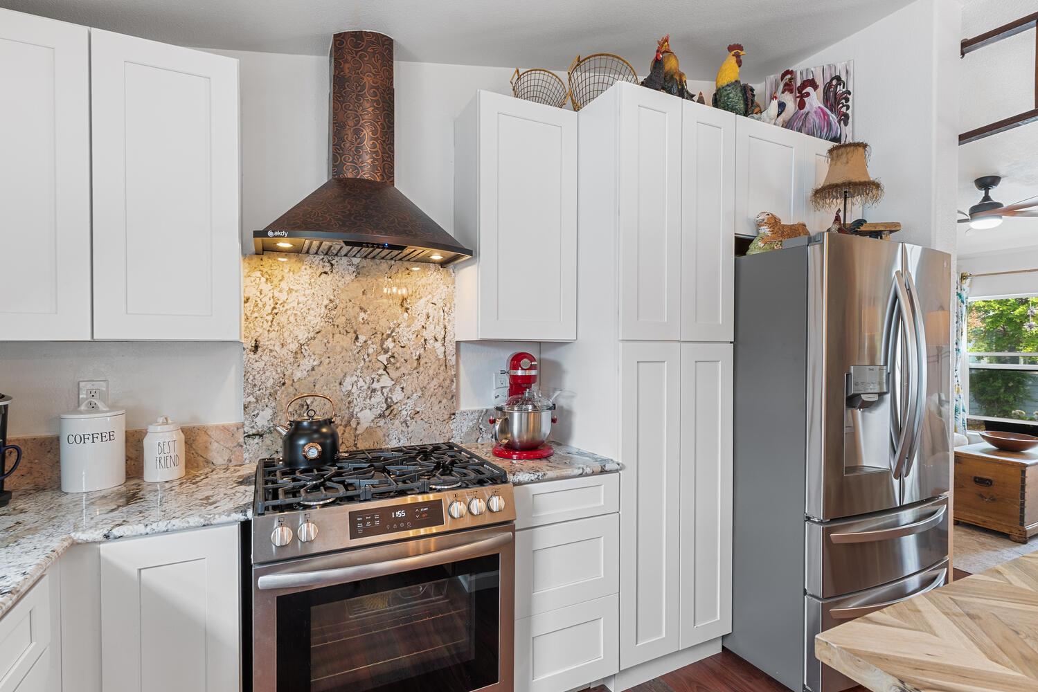1400 West Marlette Street, Unit 45 Ione, CA 95640 - Photo 14 of 41 a kitchen with stainless steel appliances a stove and a refrigerator