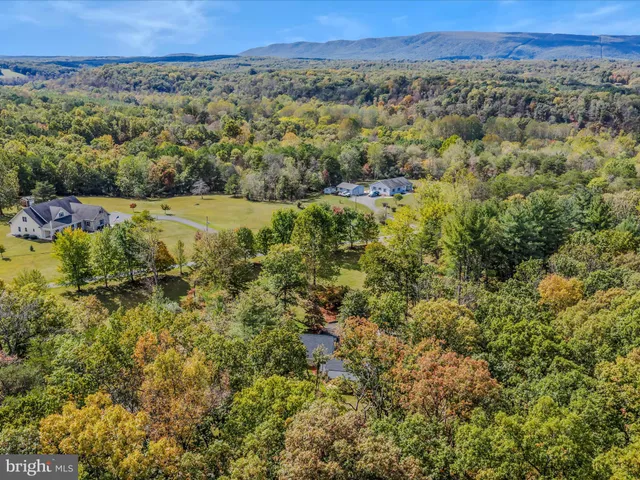 a view of a lake with a mountain in the background