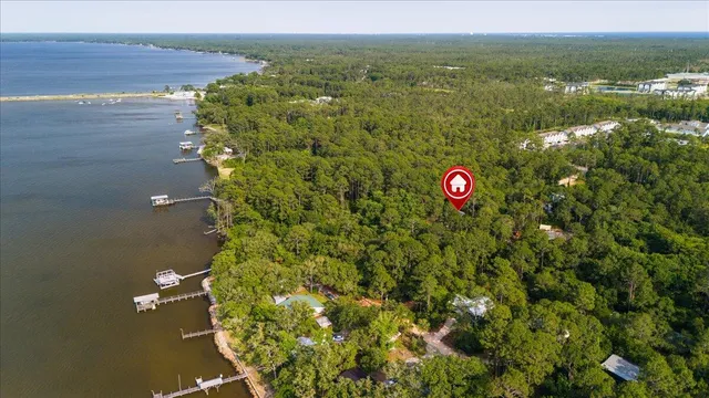 a view of house with backyard and trees