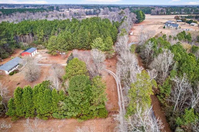 a view of a yard with a trees