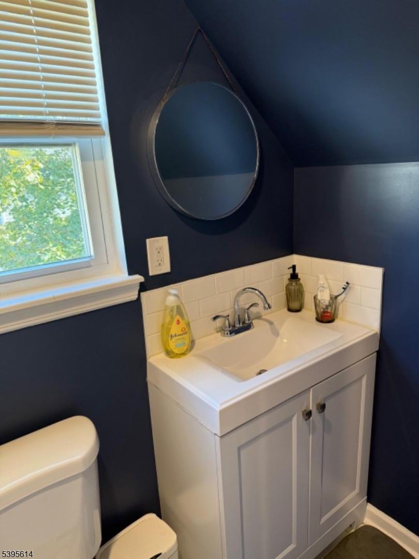 342 South 20th Street Newark, NJ 07103 - Photo 21 of 25 a bathroom with a toilet sink vanity and mirror