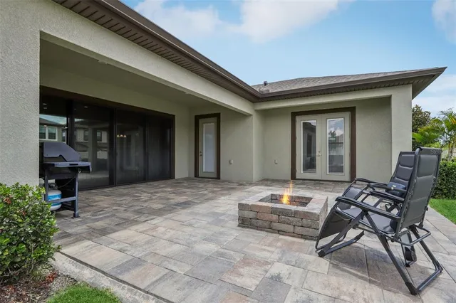 a outdoor space view with a sitting space