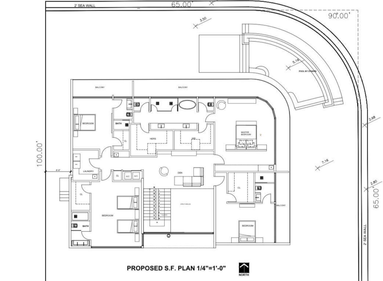 2511 Northeast 36th Street Lighthouse Point, FL 33064 - Photo 11 of 11 Second Floor Floor-plan