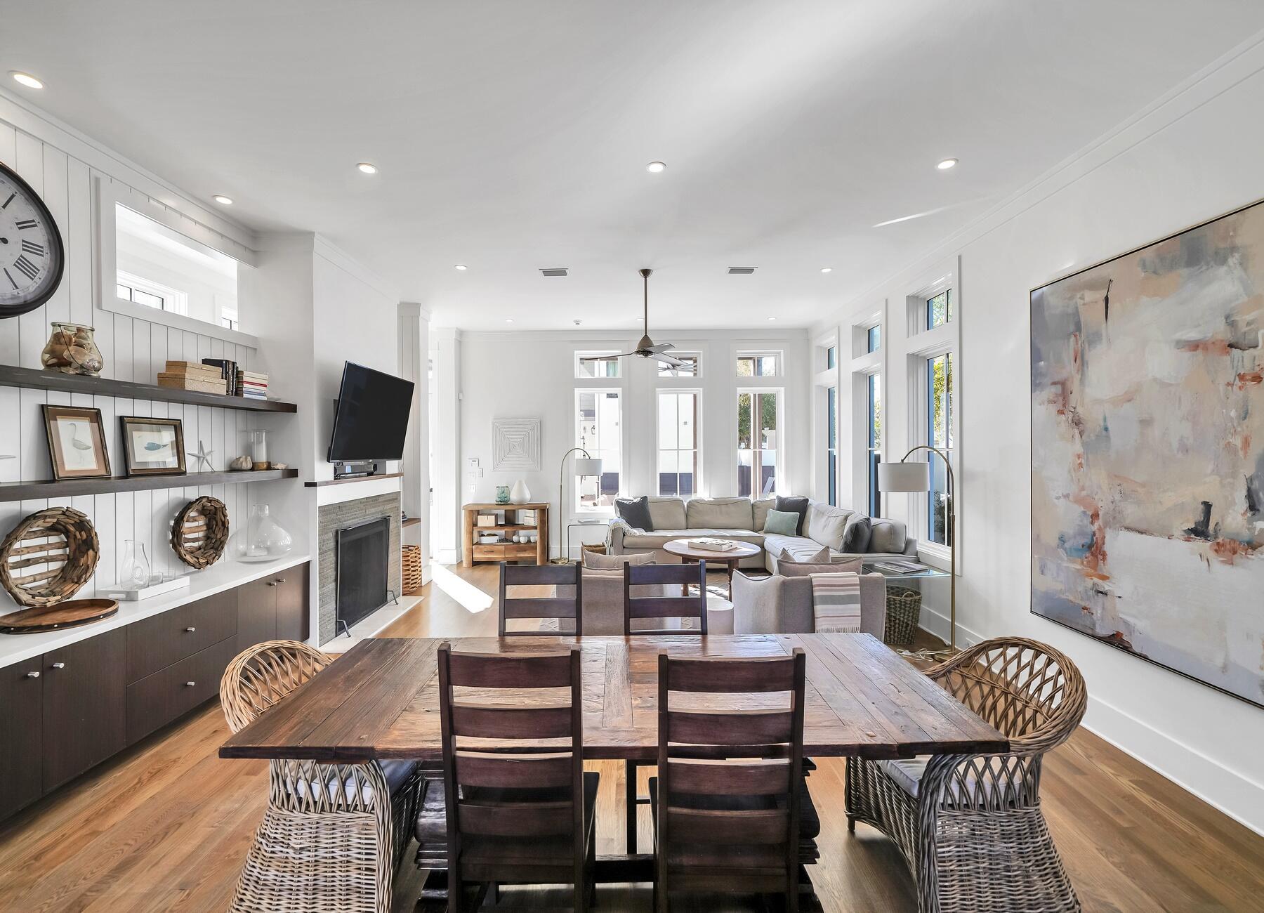 76 North Winston Ln Inlet Beach Inlet Beach, FL 32461 - Photo 31 of 69 a view of a dining room with furniture a rug and wooden floor