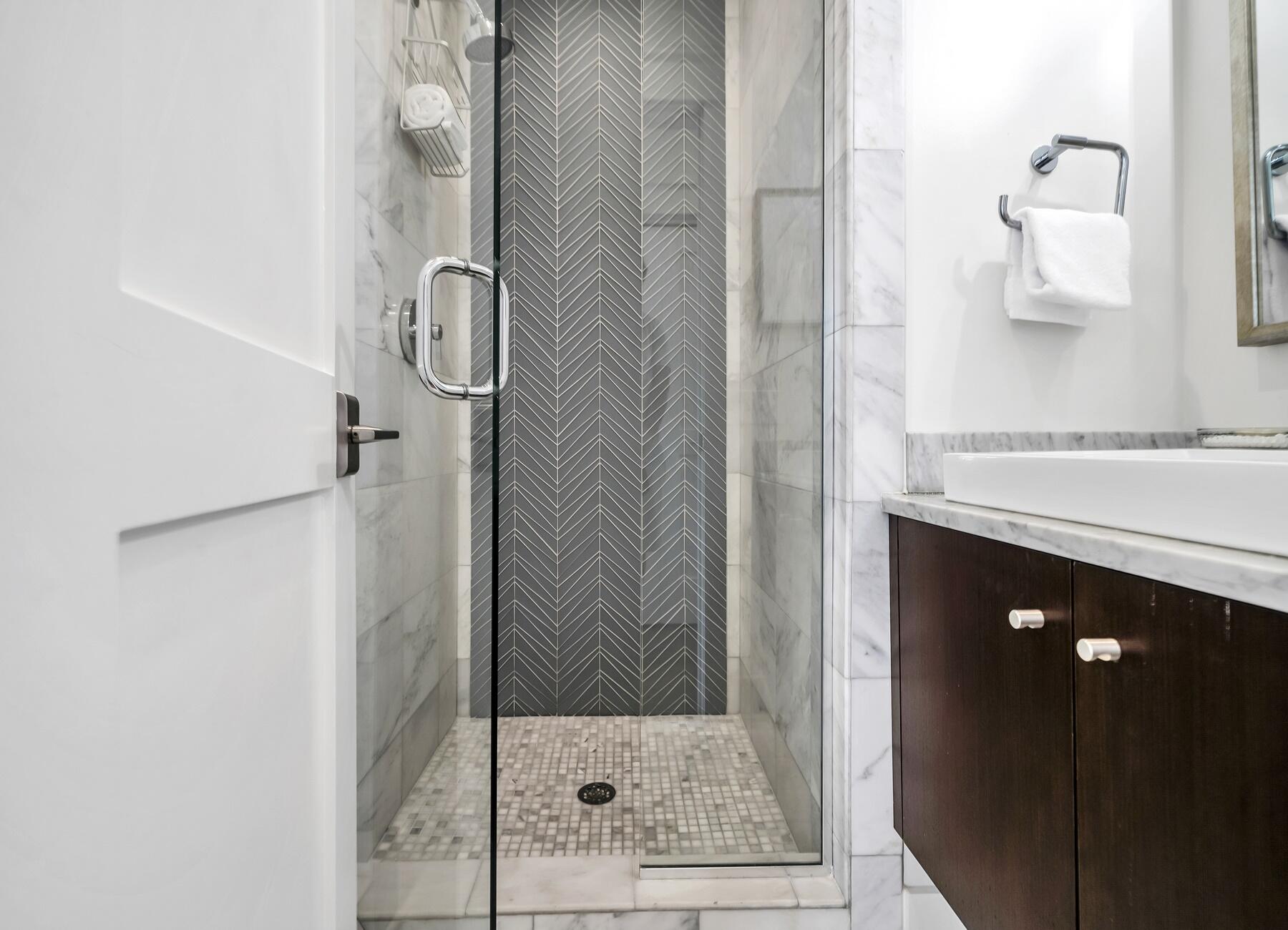 76 North Winston Ln Inlet Beach Inlet Beach, FL 32461 - Photo 60 of 69 a bathroom with a shower and mirror