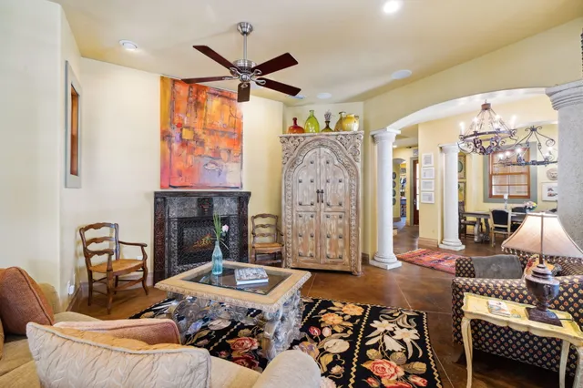 a bedroom with a bed and furniture