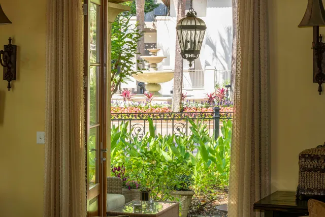 a view of a pathway with a bench