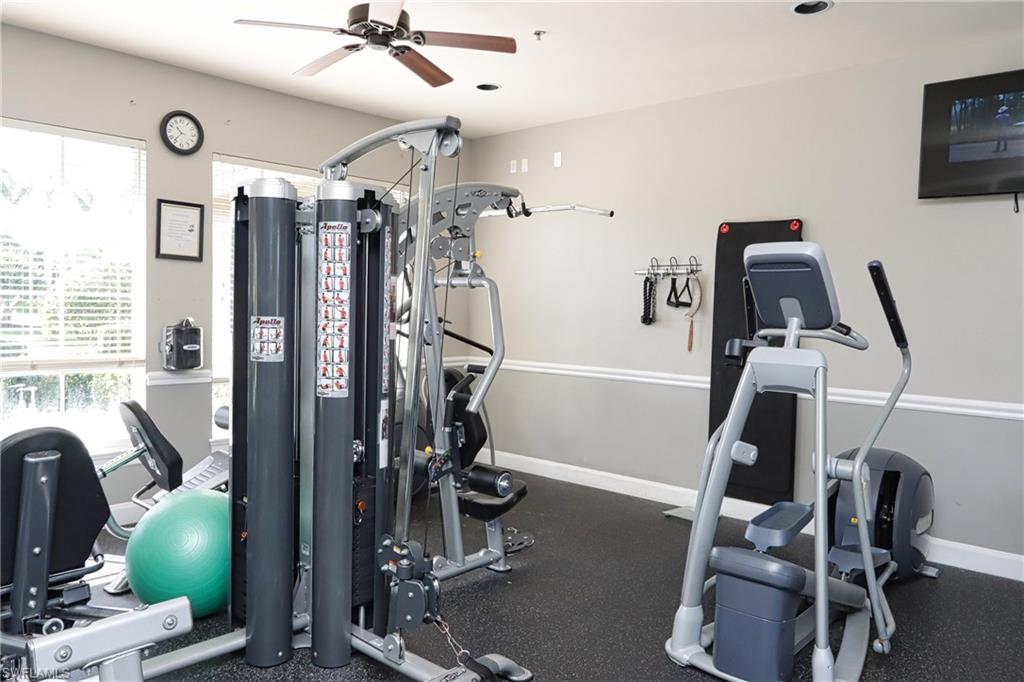 6544 Huntington Lakes Circle, Unit 9204 Naples, FL 34119 - Photo 24 of 31 a view of a room with gym equipment