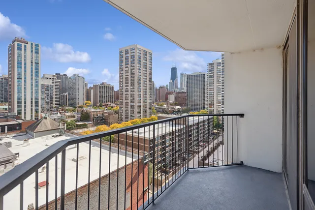 a view of city from balcony