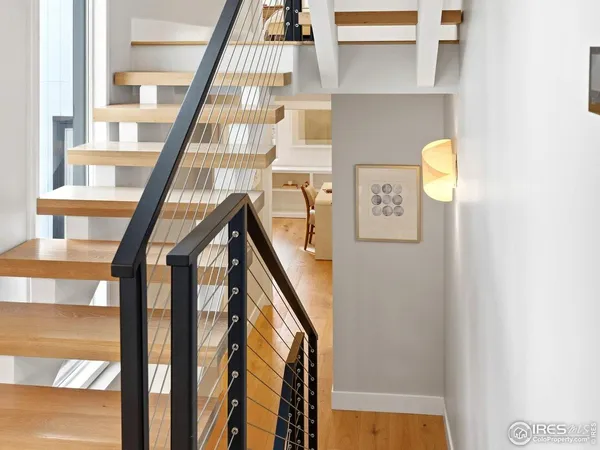 a view of an entryway with staircase