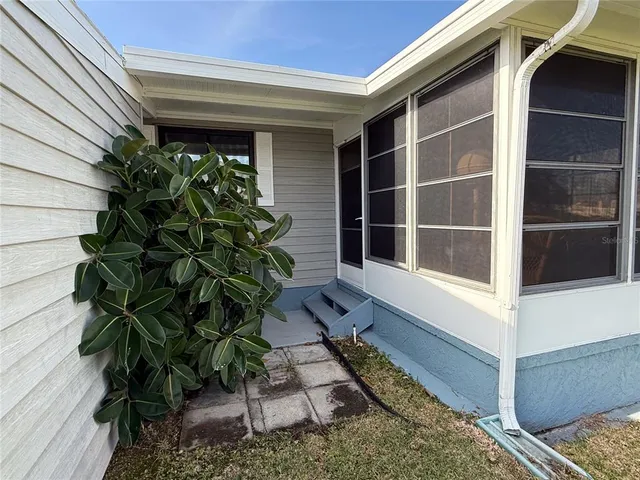 a view of front door of house