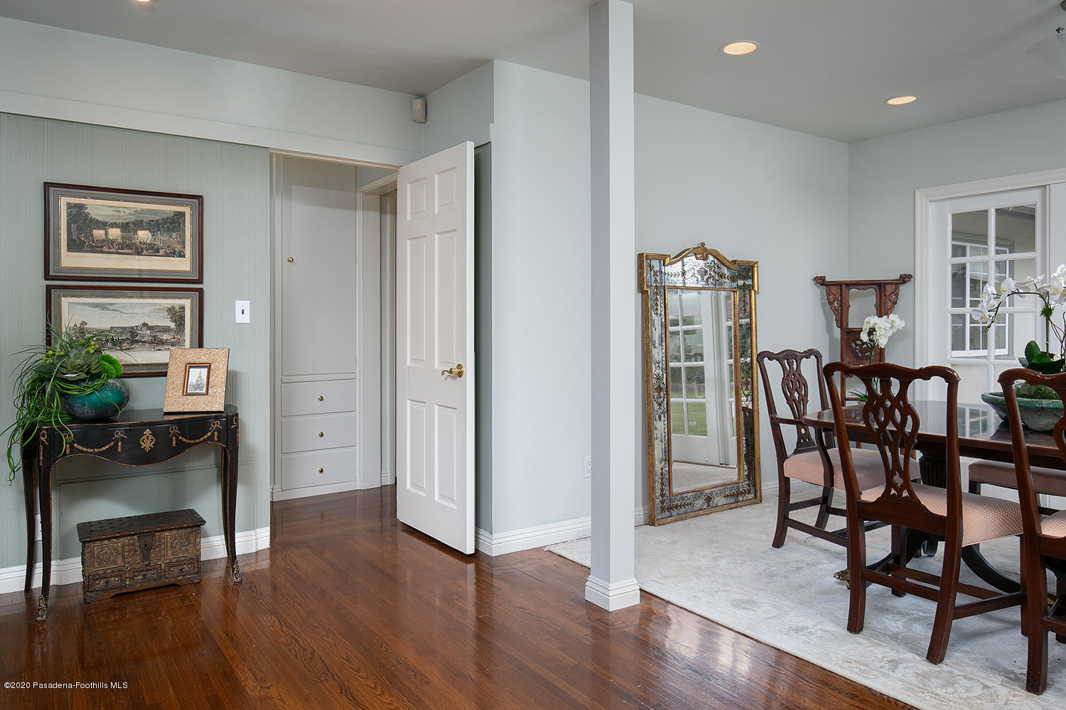 2855 Sheffield Road San Marino, CA 91108 - Photo 18 of 36 a view of a dining room with furniture and wooden floor