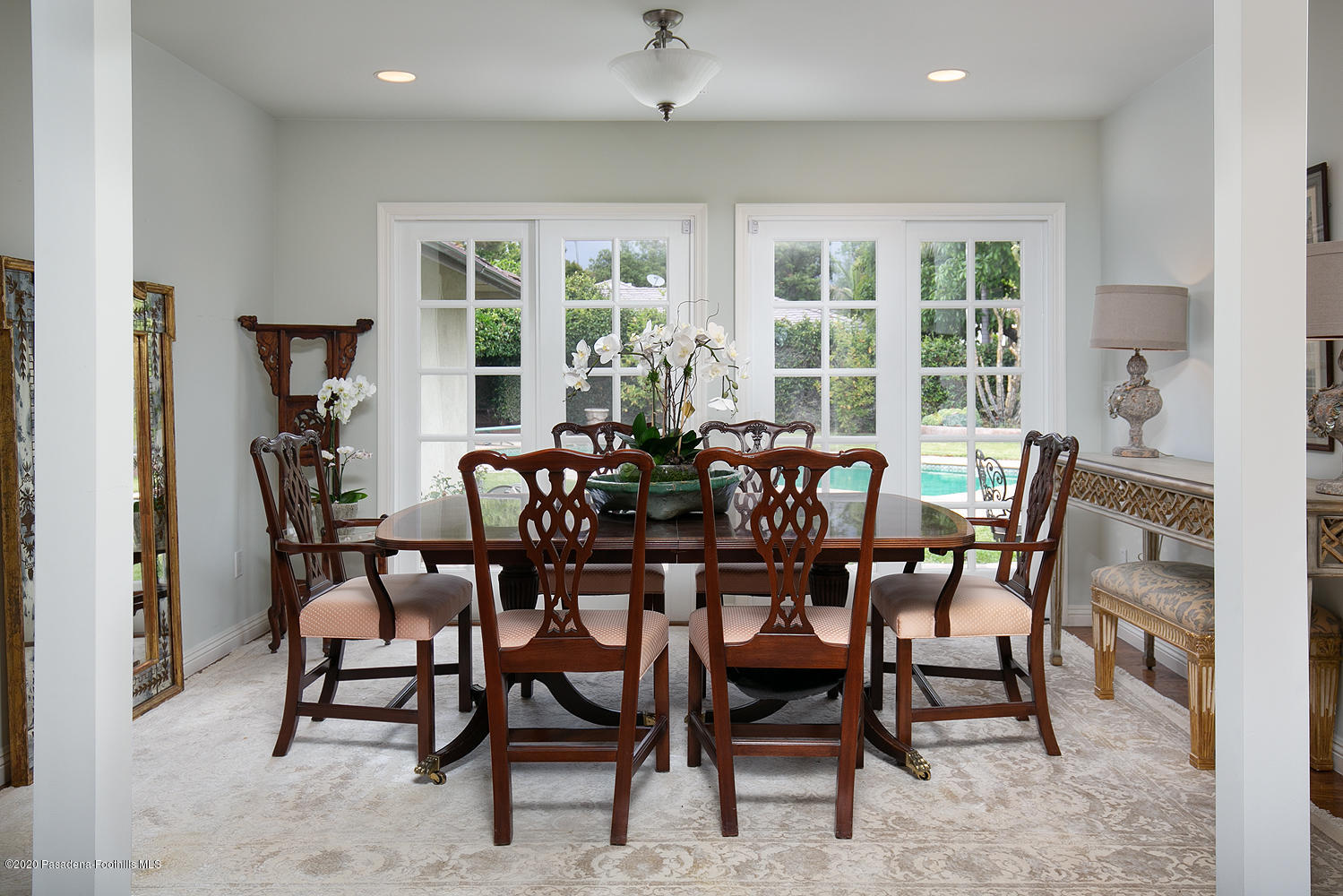 2855 Sheffield Road San Marino, CA 91108 - Photo 9 of 36 a view of a dining room with furniture window and outside view