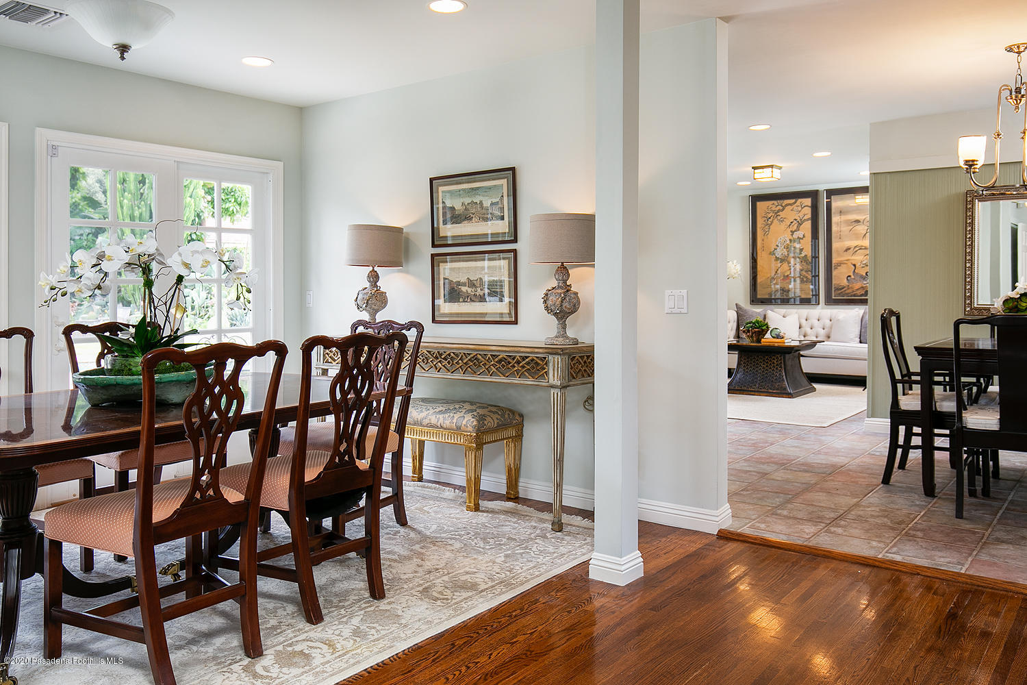 2855 Sheffield Road San Marino, CA 91108 - Photo 10 of 36 a view of a dining room with furniture window and wooden floor